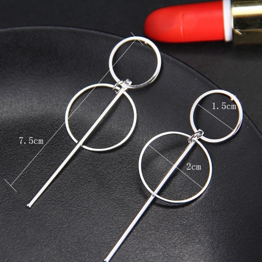 Unique Circle Bar Earrings 2 for $12 - Picture 9 of 11